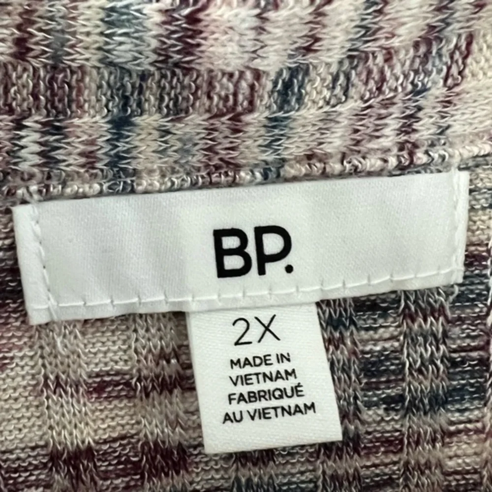 NWT BP. Button Up Shirt & Bralette set, space dyed, blue purple marl, size 2X‎